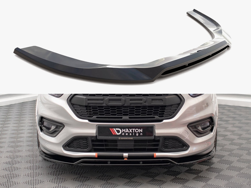 Maxton Design Front Splitter Ford Transit Custom ST-Line Mk1 Facelift - FO-TRC-1F-STLINE-FD1G+FD1RG - Image 1