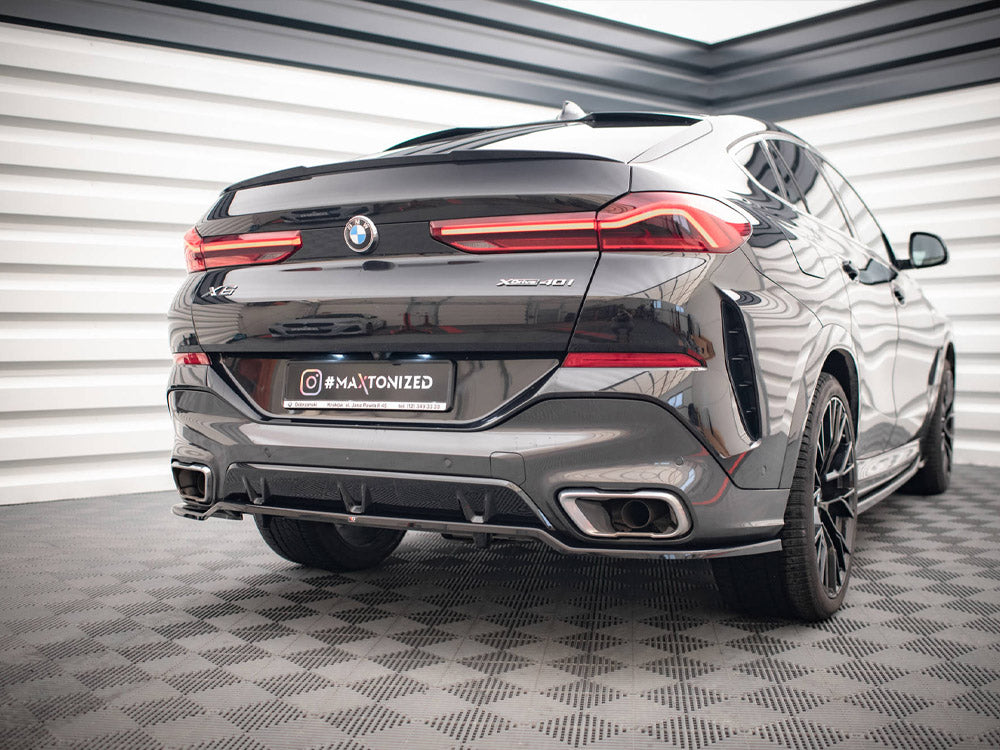 Maxton Design Central Rear Splitter (Vertical Bars) V.3 BMW X6 M-Pack G06 - BM-X6-06-MPACK-RD3G+RD5G - Image 2