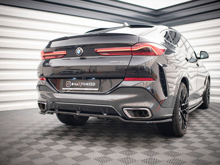 Maxton Design Central Rear Splitter (Vertical Bars) V.3 BMW X6 M-Pack G06 - BM-X6-06-MPACK-RD3G+RD5G - Image 2