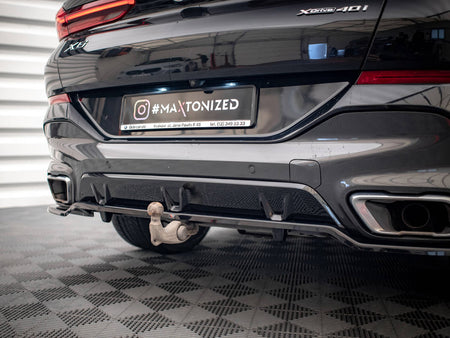 Maxton Design Central Rear Splitter (Vertical Bars) V.3 BMW X6 M-Pack G06 - BM-X6-06-MPACK-RD3G+RD5G - Image 4