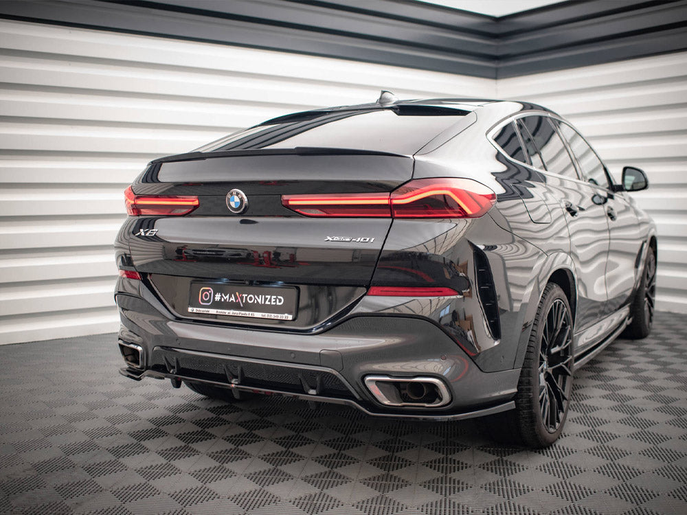 Maxton Design Central Rear Splitter (Vertical Bars) V.2 BMW X6 M-Pack G06 - BM-X6-06-MPACK-RD3G+RD4G - Image 2