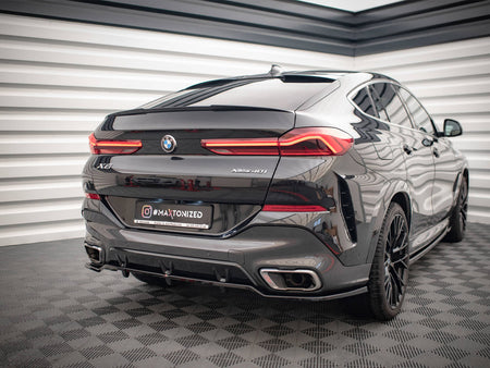 Maxton Design Central Rear Splitter (Vertical Bars) V.2 BMW X6 M-Pack G06 - BM-X6-06-MPACK-RD3G+RD4G - Image 2