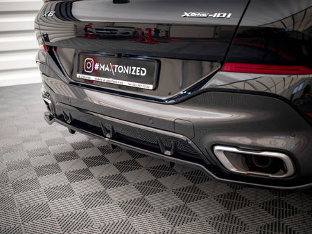 Maxton Design Central Rear Splitter (Vertical Bars) V.2 BMW X6 M-Pack G06 - BM-X6-06-MPACK-RD3G+RD4G - Image 3