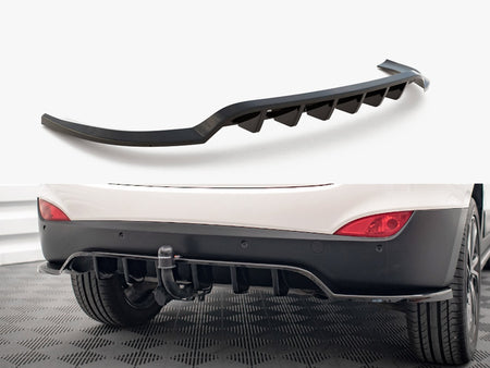 Maxton Design Central Rear Splitter (Vertical Bars) Hyundai IX35 Mk1 - HY-IX35-1-RD1G+RD2G - Image 1