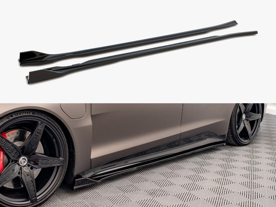 Maxton Design Side Skirts Diffusers V.2 Audi e-Tron GT / RS GT Mk1 - AU-ETRON-1-RS-SD2G - Image 1