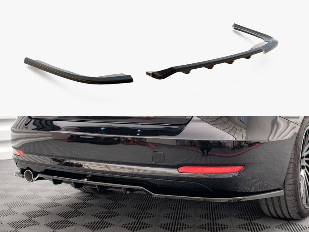 Maxton Design Central Rear Splitter (Vertical Bars) BMW 3 GT F34 - BM-3-34-GT-RSD1G+RD1G - Image 1