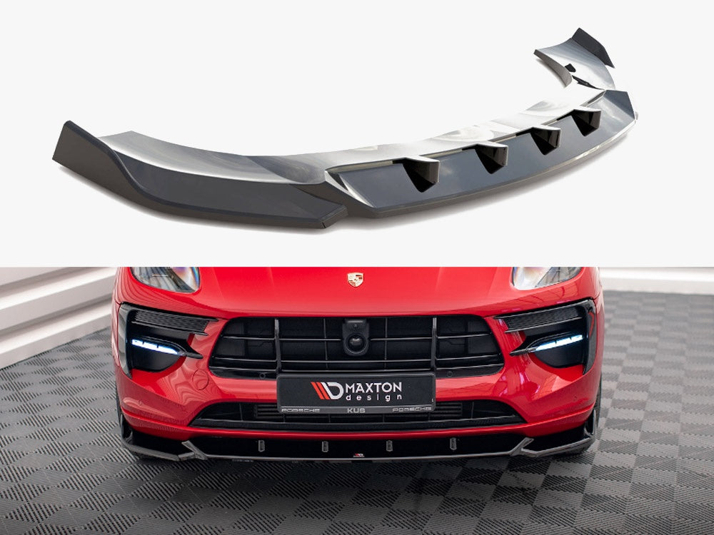 Maxton Design Front Splitter V.1 Porsche Macan GTS / Sport Design Mk1 Facelift - PO-MA-1F-FD1G - Image 1
