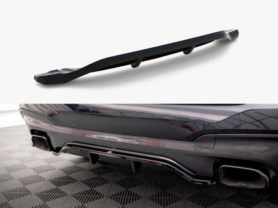 Maxton Design Central Rear Splitter (Vertical Bars) BMW X3 M40i / M40d G01 - BM-X3-01-M40-RD1G+RD2G - Image 1