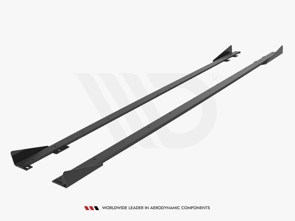 Maxton Design Street PRO Side Skirts Diffusers + Flaps Ford Fiesta ST Mk6 - FOFI6STCNC-SD1B+SF1G - Image 5