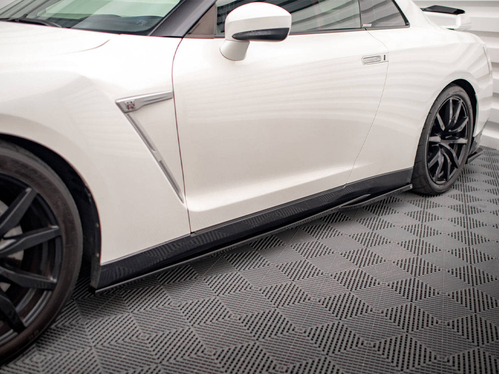 Maxton Design Side Skirts Diffusers Nissan GTR R35 1st Facelift - NI-GTR-4F2-SD1G - Image 3