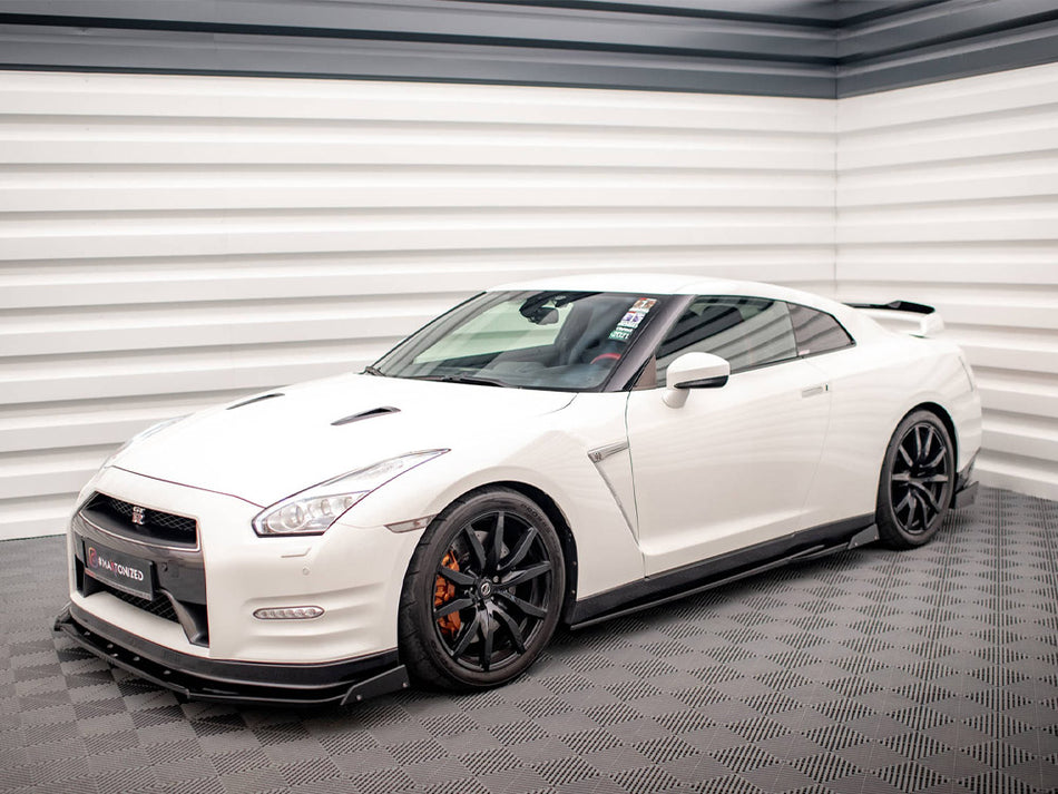 Maxton Design Side Skirts Diffusers + Flaps Nissan GTR R35 1st Facelift - NI-GTR-4F2-SD1G+SF - Image 2