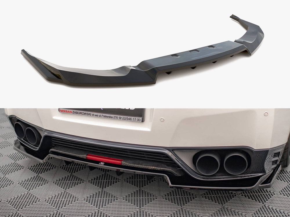 Maxton Design Rear Splitter (Vertical Bars) Nissan GTR R35 1st Facelift - NI-GTR-4F2-RD1G+RD2G - Image 1