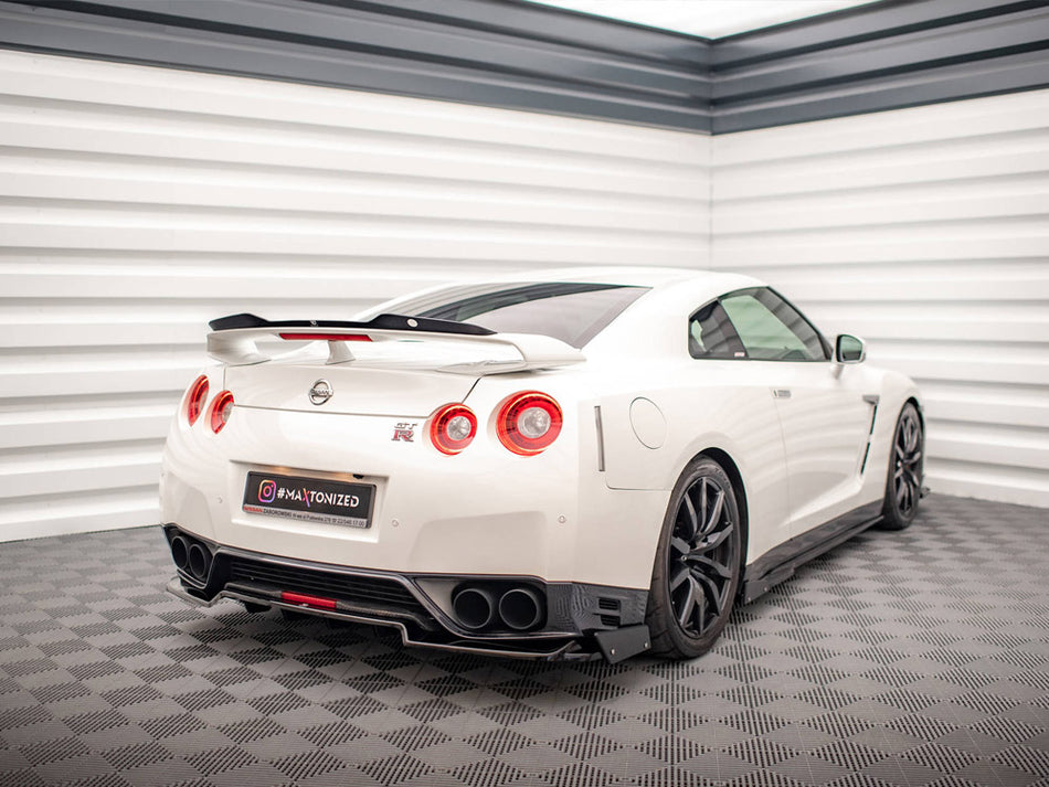 Maxton Design Rear Splitter + Flaps Nissan GTR R35 1st Facelift - NI-GTR-4F2-RD1G+RD2G+RSF - Image 2