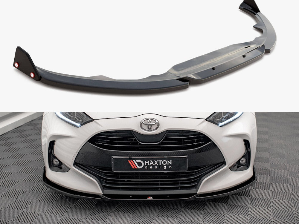 Maxton Design Front Splitter V.1 + Flaps Toyota Yaris Mk4 - TO-YA-4-FD1G+FSF - Image 1