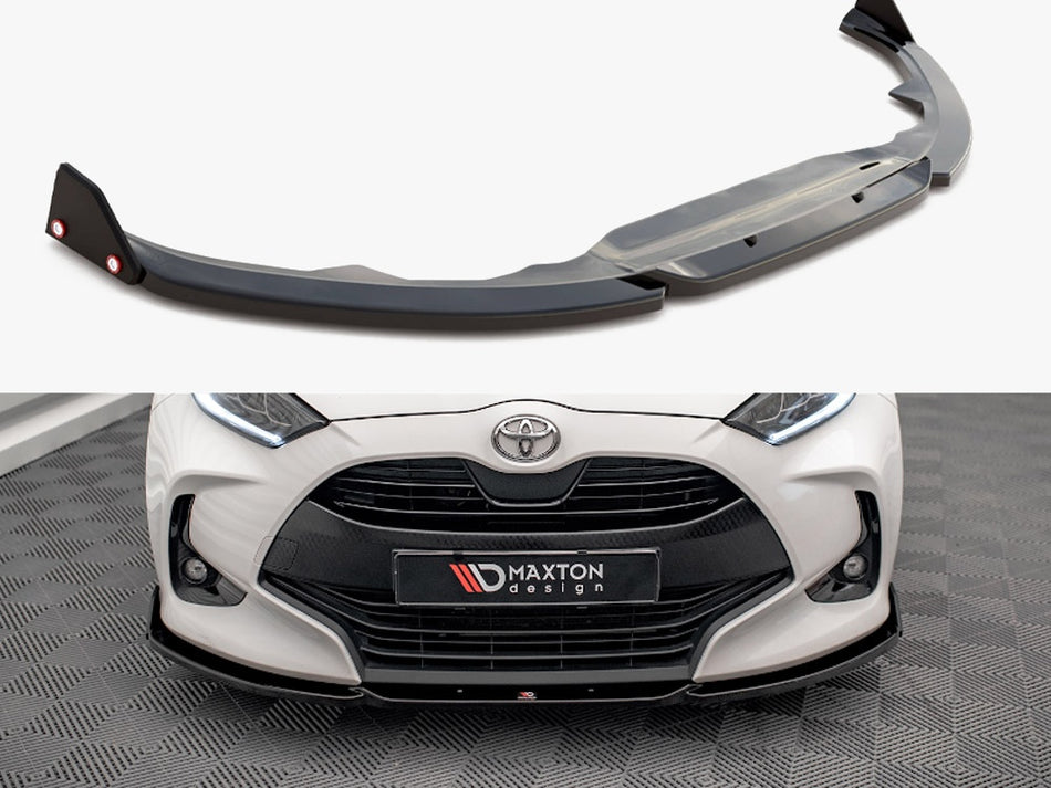 Maxton Design Front Splitter V.1 + Flaps Toyota Yaris Mk4 - TO-YA-4-FD1G+FSF - Image 1