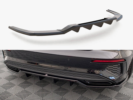 Maxton Design Central Rear Splitter (Vertical Bars) Audi A3 S-Line Sedan 8Y - AU-A3-8Y-SLINE-S-RD1G+RD2G - Image 1