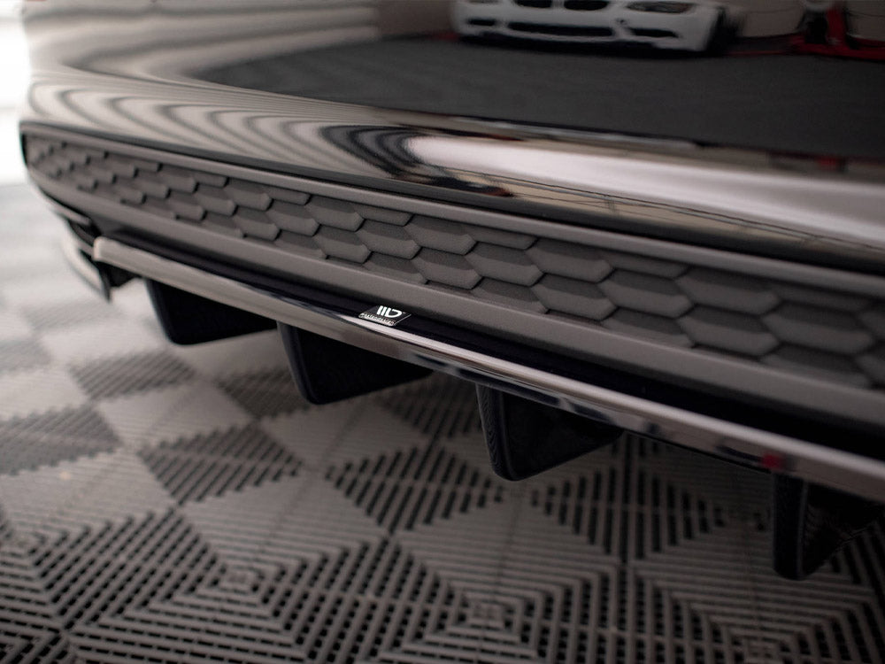 Maxton Design Central Rear Splitter (Vertical Bars) Audi A3 S-Line Sedan 8Y - AU-A3-8Y-SLINE-S-RD1G+RD2G - Image 4