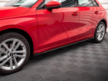 Maxton Design Street PRO Side Skirts Diffusers + Flaps Audi A3 8Y - AUA38YCNC-SD1B+SF1G - Image 3