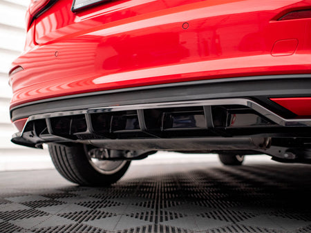 Maxton Design Central Rear Splitter (Vertical Bars) Audi A3 Sportback 8Y - AU-A3-8Y-RD1G+RD2G - Image 5