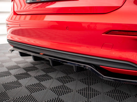 Maxton Design Central Rear Splitter (Vertical Bars) Audi A3 Sportback 8Y - AU-A3-8Y-RD1G+RD2G - Image 4