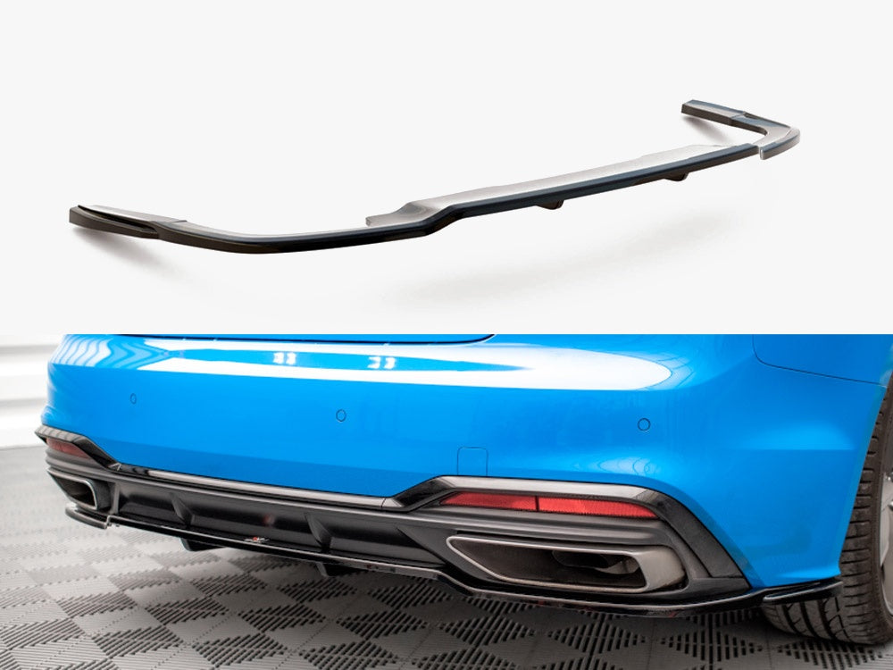 Maxton Design Central Rear Splitter (Vertical Bars) Audi A5 S-Line F5 Facelift - AU-A5-2F-SLINE-SB-RD1G+RD2G - Image 1