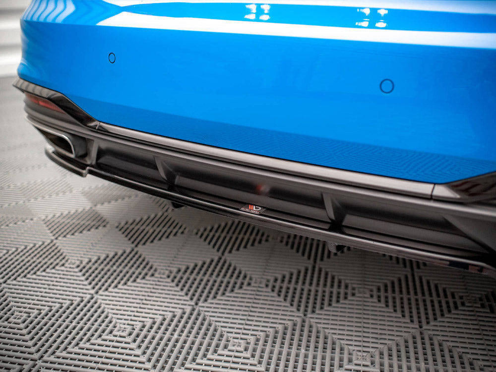 Maxton Design Central Rear Splitter (Vertical Bars) Audi A5 S-Line F5 Facelift - AU-A5-2F-SLINE-SB-RD1G+RD2G - Image 5