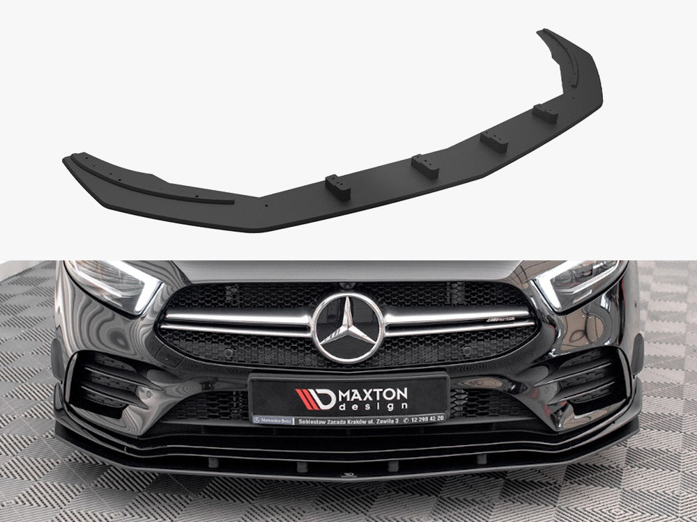 Maxton Design Street PRO Front Splitter Mercedes A35 AMG / AMG-Line Aero Pack W177 - MEA17735CNC-FD1B - Image 1