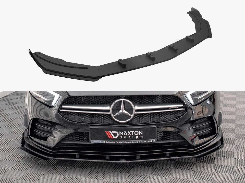 Maxton Design Street PRO Front Splitter + Flaps Mercedes A35 AMG / AMG-Line Aero Pack W177 - MEA17735CNC-FD1B+FSF1G - Image 1