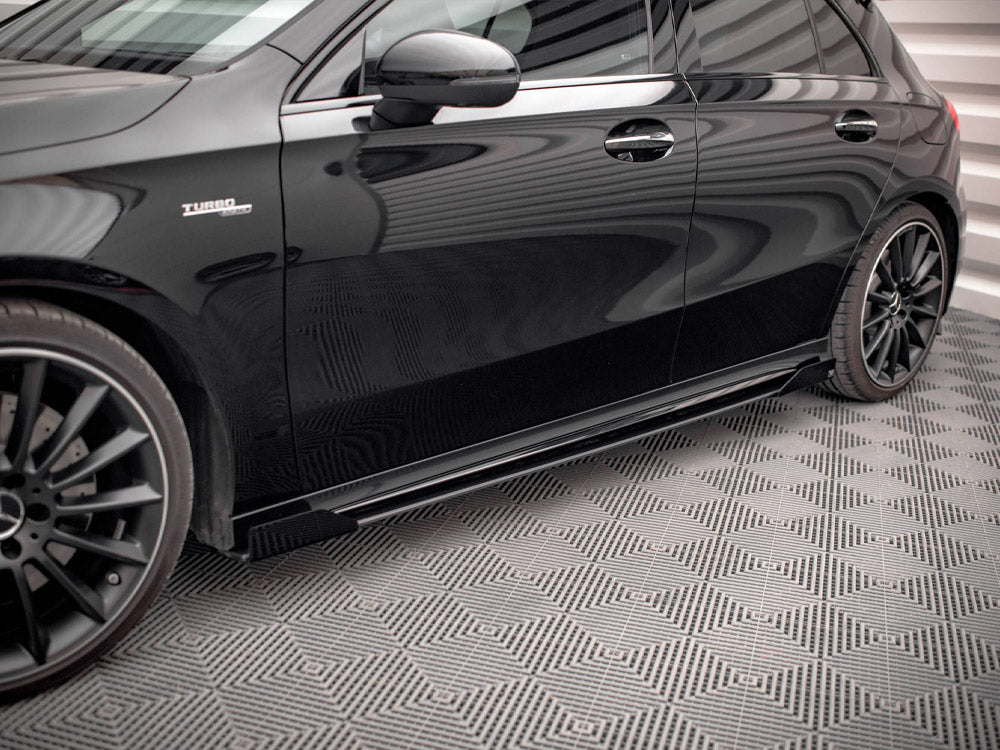 Street PRO Side Skirts Diffusers + Flaps Mercedes A35 AMG / AMG-Line Aero Pack W177