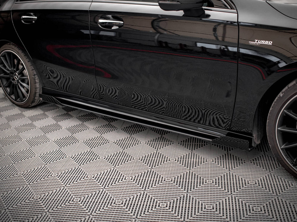 Maxton Design Street PRO Side Skirts Diffusers + Flaps Mercedes A35 AMG / AMG-Line Aero Pack W177 - MEA17735CNC-SD1B+SF1G - Image 4
