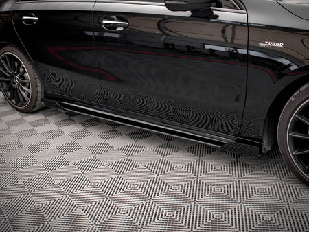 Maxton Design Street PRO Side Skirts Diffusers + Flaps Mercedes A35 AMG / AMG-Line Aero Pack W177 - MEA17735CNC-SD1B+SF1G - Image 4