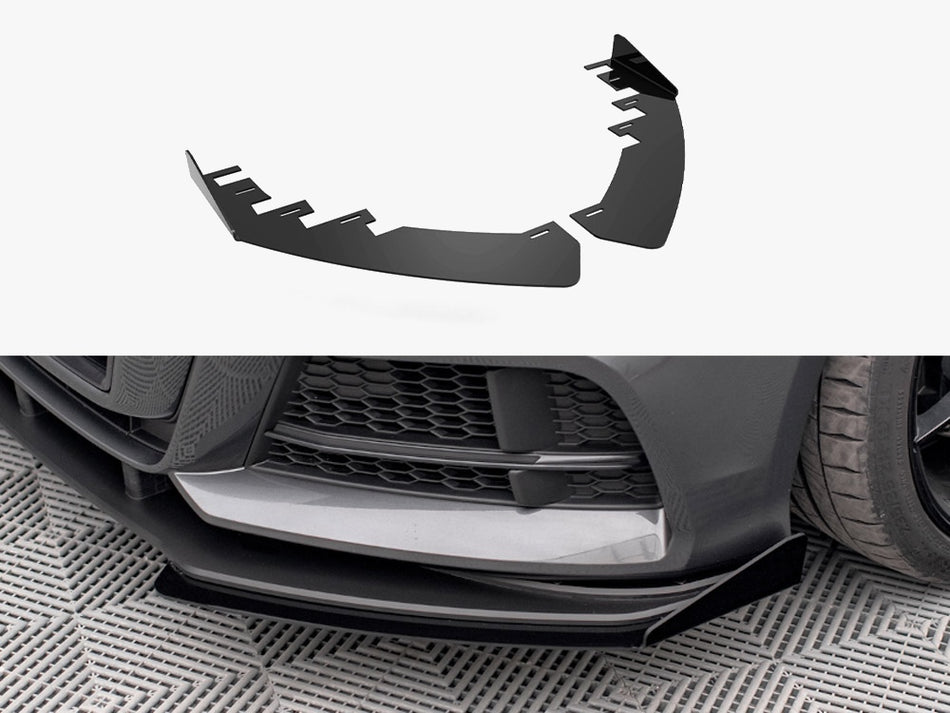 Maxton Design Front Flaps Audi S3 / A3 S-Line Sportback 8V Facelift - AUS33FSBCNC-FSF1G - Image 1