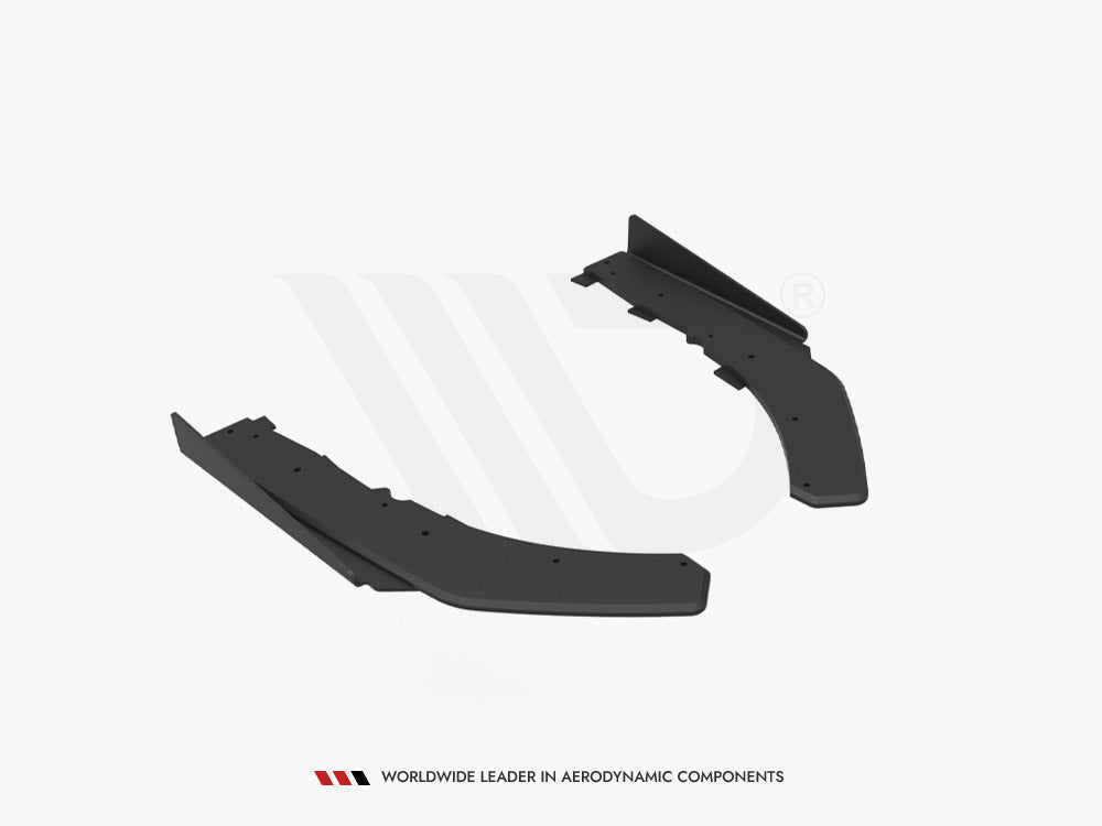 Maxton Design Street Pro Rear Side Splitters + Flaps BMW 4 M-Pack G22 / G23 / G22 Facelift / G23 Facelift - BM4G22MPACKCNC-RSD1B+RSF1G - Image 4