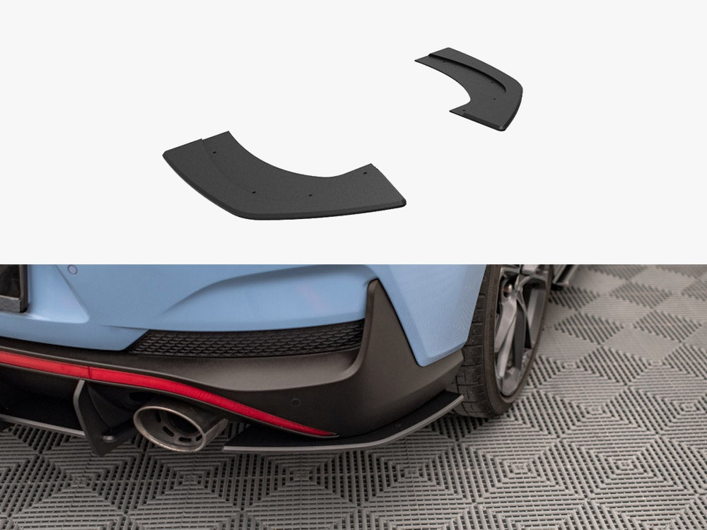 Street Pro Rear Side Splitters Hyundai I30 N Fastback Mk3 Facelift - Black-Red