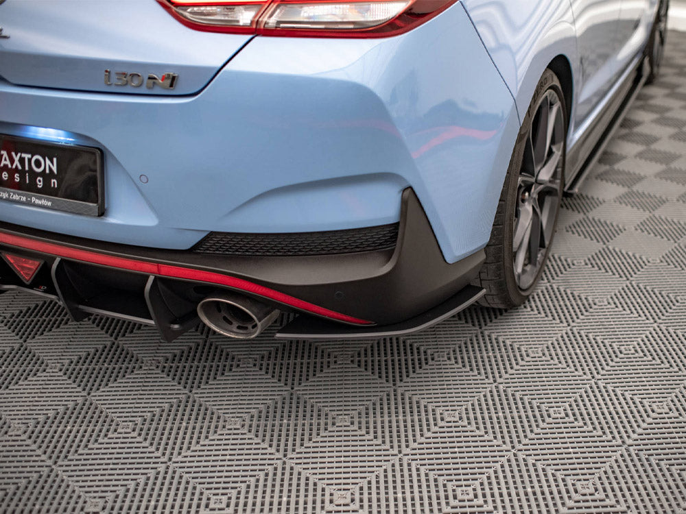Street Pro Rear Side Splitters Hyundai I30 N Fastback Mk3 Facelift - Black-Red