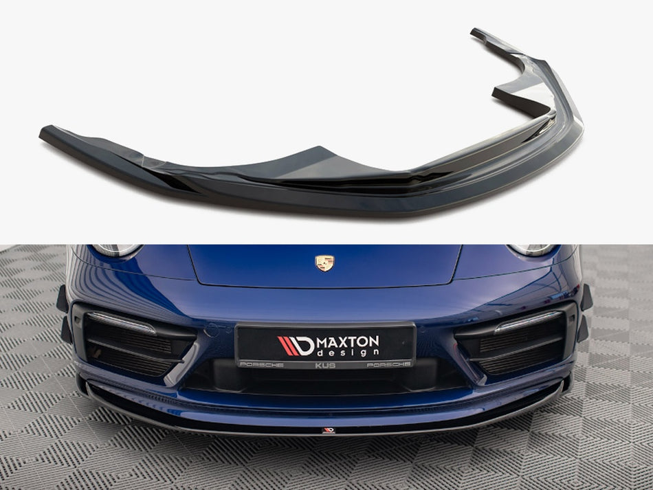 Maxton Design Front Splitter V.1 Porsche 911 Carrera Aero / Carrera GTS 992 - PO-911-992-CA-AERO-FD1G - Image 1