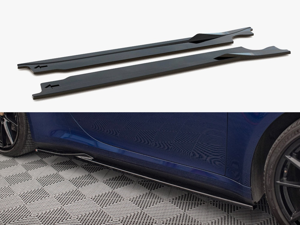 Maxton Design Side Skirts Diffusers V.1 Porsche 911 Carrera Aero / Carrera GTS 992 - PO-911-992-CA-AERO-SD1G - Image 1