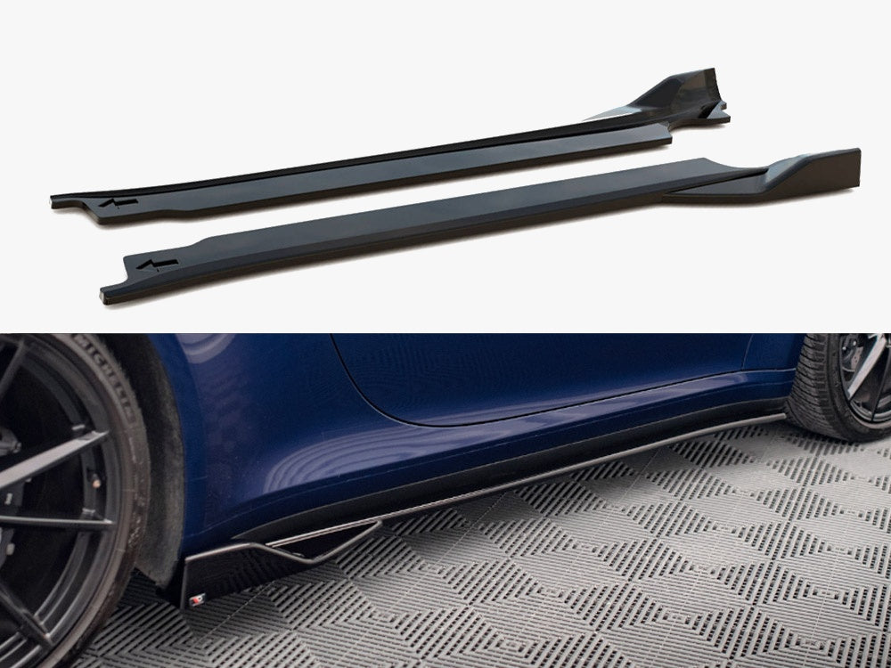 Maxton Design Side Skirts Diffusers V.2 Porsche 911 Carrera Aero / Carrera GTS 992 - PO-911-992-CA-AERO-SD2G - Image 1