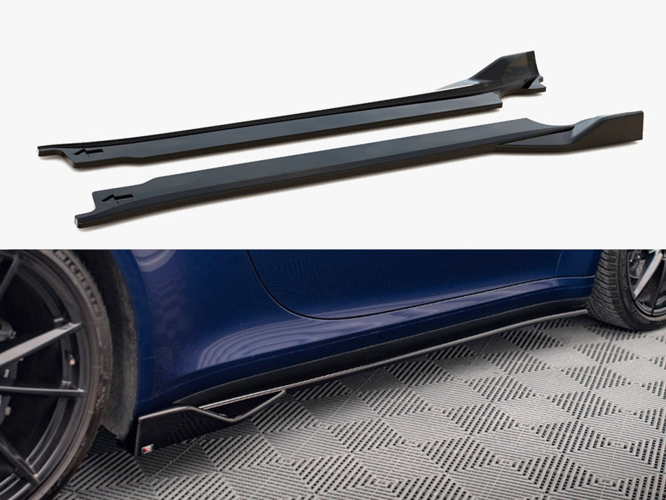 Maxton Design Side Skirts Diffusers V.2 Porsche 911 Carrera Aero / Carrera GTS 992 - PO-911-992-CA-AERO-SD2G - Image 1