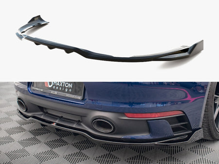 Maxton Design Rear Splitter (Vertical Bars) V.2 Porsche 911 Carrera Aero / Carrera GTS 992 - PO-911-992-CA-AERO-RD2G+RD3G - Image 1