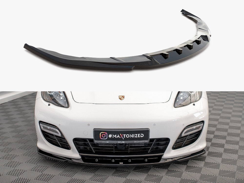 Maxton Design Front Splitter V.2 Porsche Panamera Turbo Sport Design Package 970 - PO-PA-970-TURBO-FD2G - Image 1