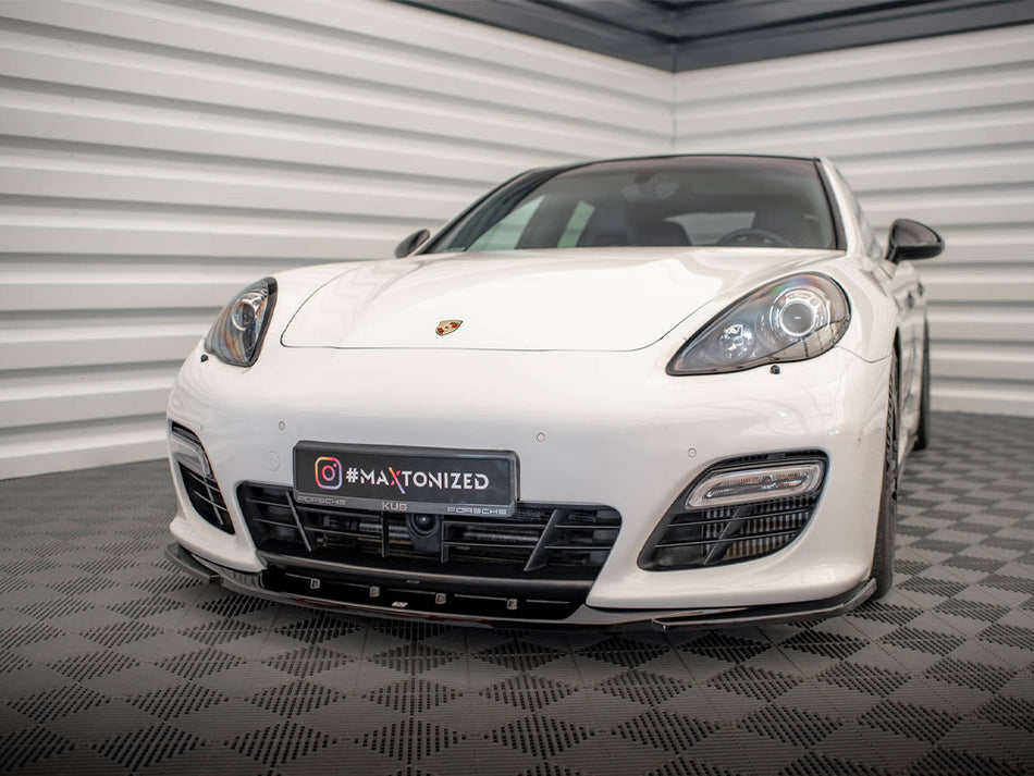 Maxton Design Front Splitter V.2 Porsche Panamera Turbo Sport Design Package 970 - PO-PA-970-TURBO-FD2G - Image 2