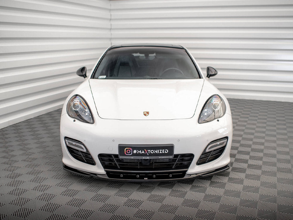 Maxton Design Front Splitter V.2 Porsche Panamera Turbo Sport Design Package 970 - PO-PA-970-TURBO-FD2G - Image 3