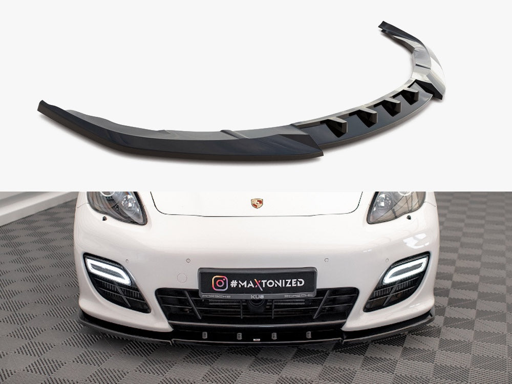 Maxton Design Front Splitter V.1 Porsche Panamera Turbo Sport Design Package 970 - PO-PA-970-TURBO-FD1G - Image 1