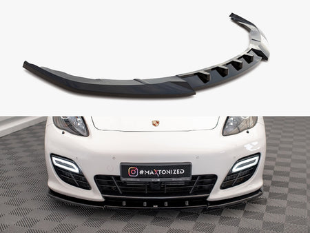 Maxton Design Front Splitter V.1 Porsche Panamera Turbo Sport Design Package 970 - PO-PA-970-TURBO-FD1G - Image 1