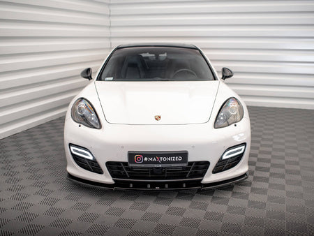 Maxton Design Front Splitter V.1 Porsche Panamera Turbo Sport Design Package 970 - PO-PA-970-TURBO-FD1G - Image 3
