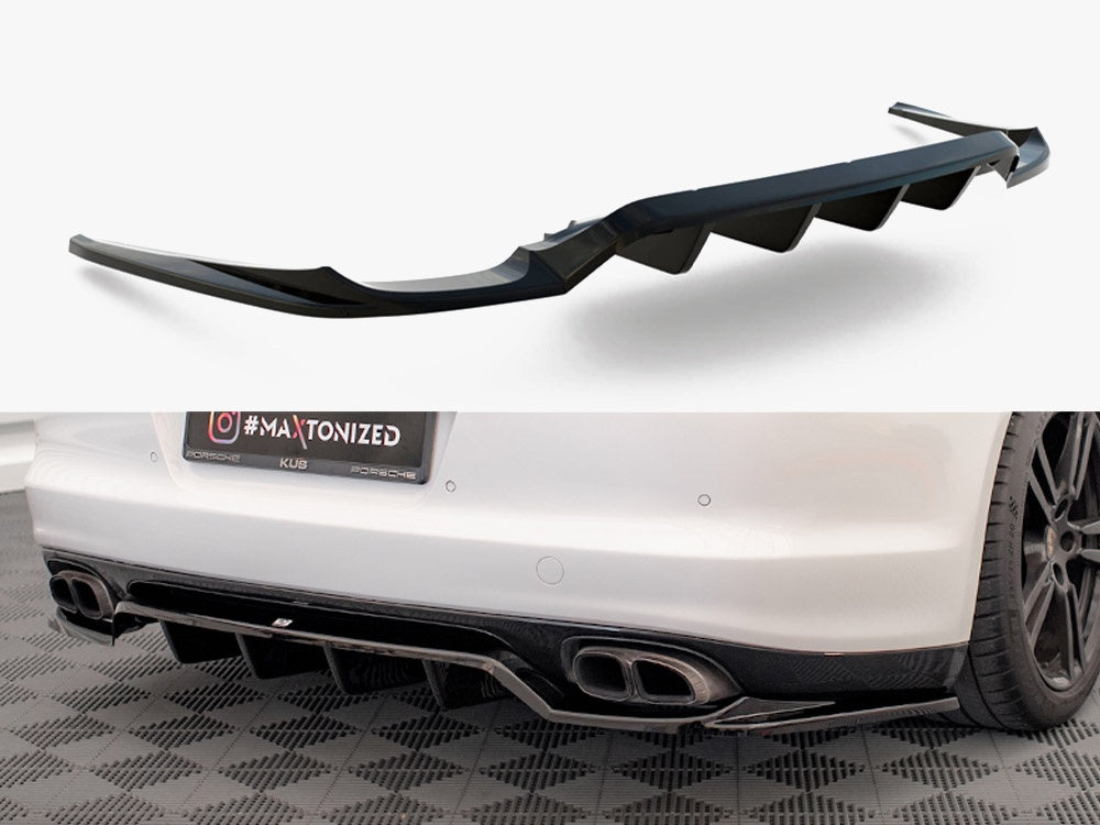 Maxton Design Rear Splitter (Vertical Bars) Porsche Panamera Turbo 970 - PO-PA-970-TURBO-RD1G+RD2G - Image 1