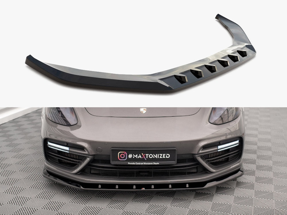 Maxton Design Front Splitter V.1 Porsche Panamera Turbo S E-Hybrid - PO-PA-971-H-FD1G - Image 1
