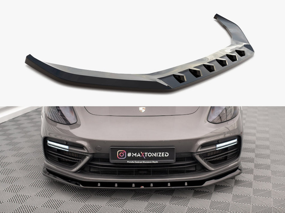 Maxton Design Front Splitter V.1 Porsche Panamera Turbo S E-Hybrid - PO-PA-971-H-FD1G - Image 1