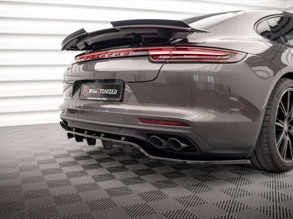 Maxton Design Rear Splitter (Vertical Bars) Porsche Panamera Turbo S E-Hybrid / Panamera E-Hybrid / Panamera 4S 971 - PO-PA-971-H-RD1G+RD2G - Image 4